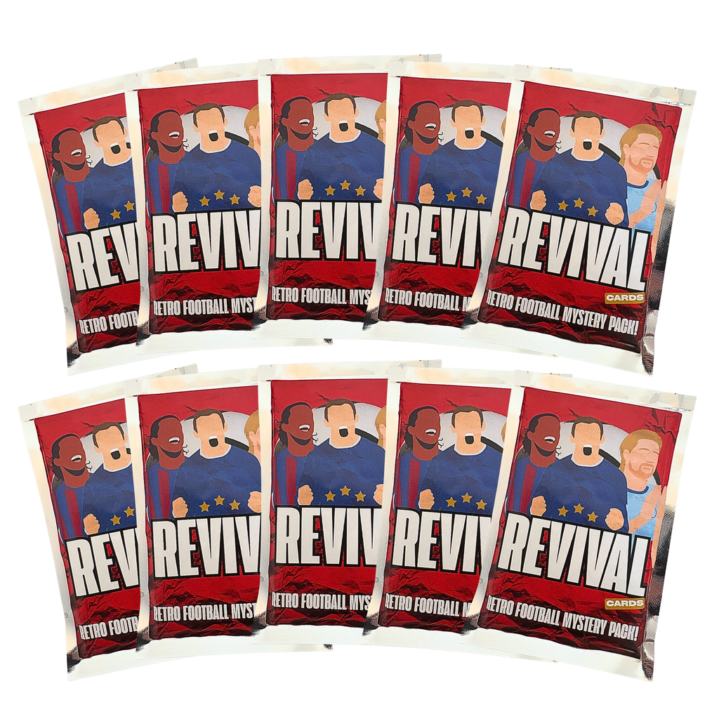 10x packs of Revival Cards all stacked up together